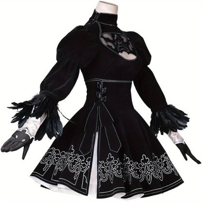 8pcs Black Gothic Sexy Halloween Outfits for Women polyester Size S-XXL for Halloween Easter Thanksgiving Christmas SS69