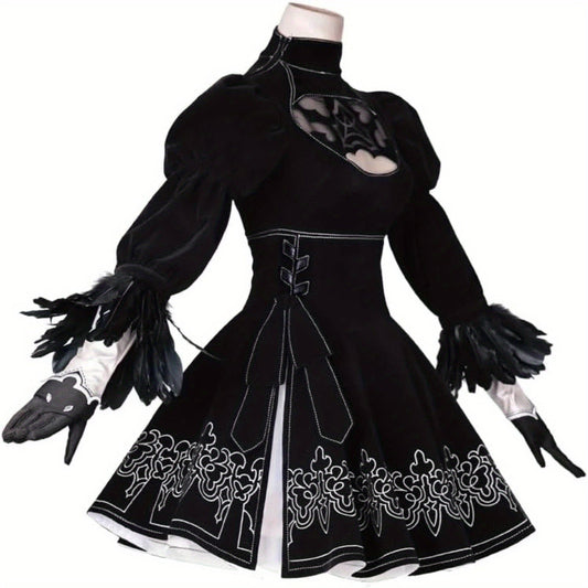 8pcs Black Gothic Sexy Halloween Outfits for Women polyester Size S-XXL for Halloween Easter Thanksgiving Christmas SS69
