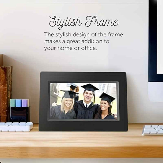 Large Digital Clock Designed for Seniors with Dementia, Featuring a Calendar Display, Alarms, And Functions As a Wall Clock Showing Day And Date. It Also Serves As an Alarm Clock, Desk Clock, Electronic Photo Frame, And Suppo