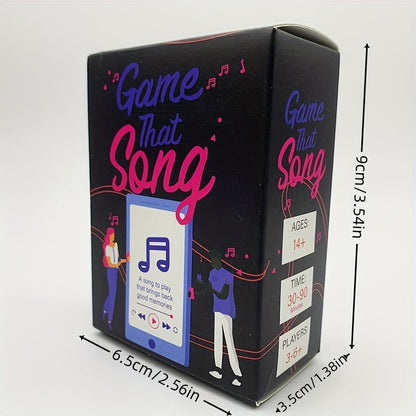 Music Memory Party Card Game - Fun Song Guessing Game for Teens and Adults, Paper Cards, for Ages 14+ - Engaging Group Activity for Music Enthusiasts SS69
