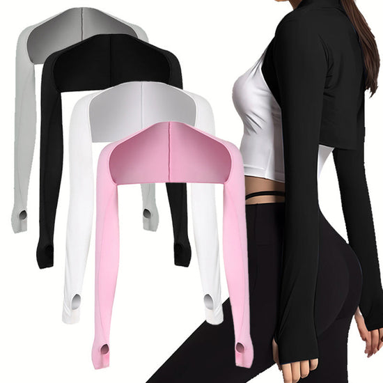 4pcs Women's Sun Protection Arm Sleeves With Shoulder Strap For Uv Protection, Sports, Cycling, Driving, Daily Wear SS69 19.69 FSY-4PCS