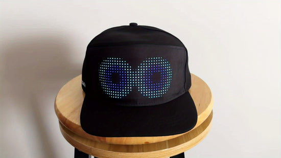 1 Programmable LED Display Hat, DIY Text Scrolling Information, APP Control, Multiple Patterns And Animations, Creative Hat, Adjustable Size, Suitable For Both Men And Women, Suitable For Gatherings And Carnivals, Halloween A SS69