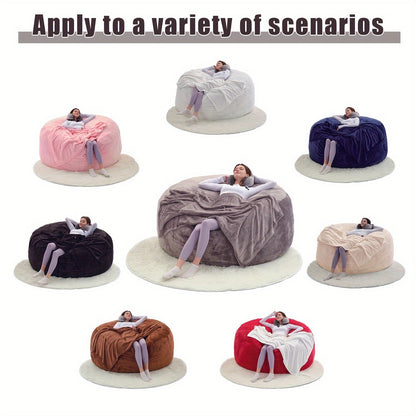 Bean Bag Chair(Give 3 Gifts:U-shape Pillow, Blanket Pillow, 6FT Carpet)Comfy Lazy Sofa Bed, Including 50 Pounds Of Filler, Large 6' Bean Bags With Memory Foam Filled, Large Beanbag Chairs Soft Sofa With Flannel Cover SS69