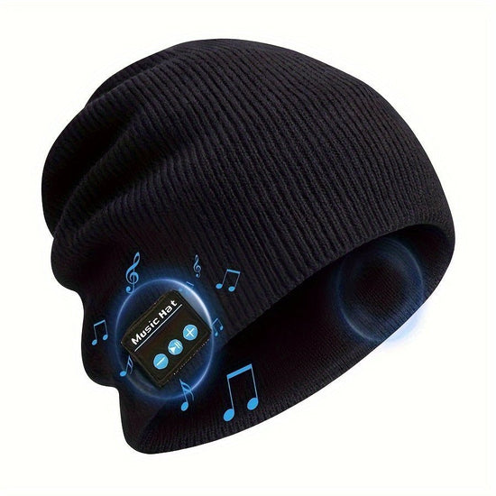 Comfortable Wireless Music Cap, Unisens Sweater Cap for DJS and Karaoke - Hands - Free Call, Volume Control, Rechargeable Battery - SS69