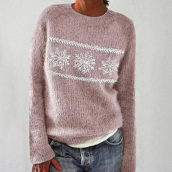 Contrast Color Pullover Sweater For Women Knit Crew Neck Long Sleeve Sweater 2025 Trendy Korean Elegant Knitted Pullover Sweater - SS69