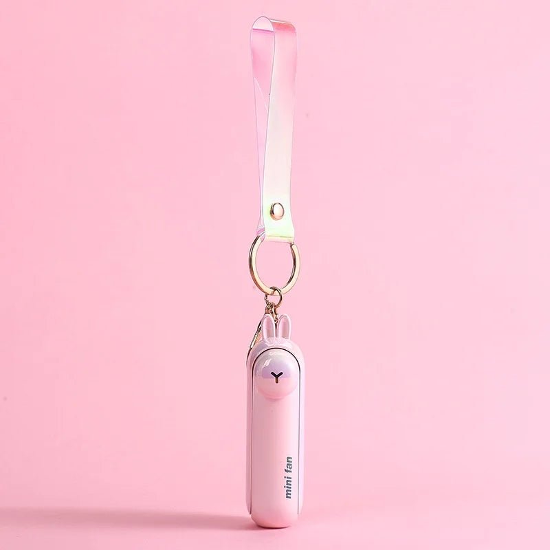 Cute Mini Fan Kipas Portable Hand Fold Bedside Office USB Charge Battery Table Desk Cooling - SS69
