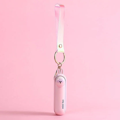 Cute Mini Fan Kipas Portable Hand Fold Bedside Office USB Charge Battery Table Desk Cooling - SS69