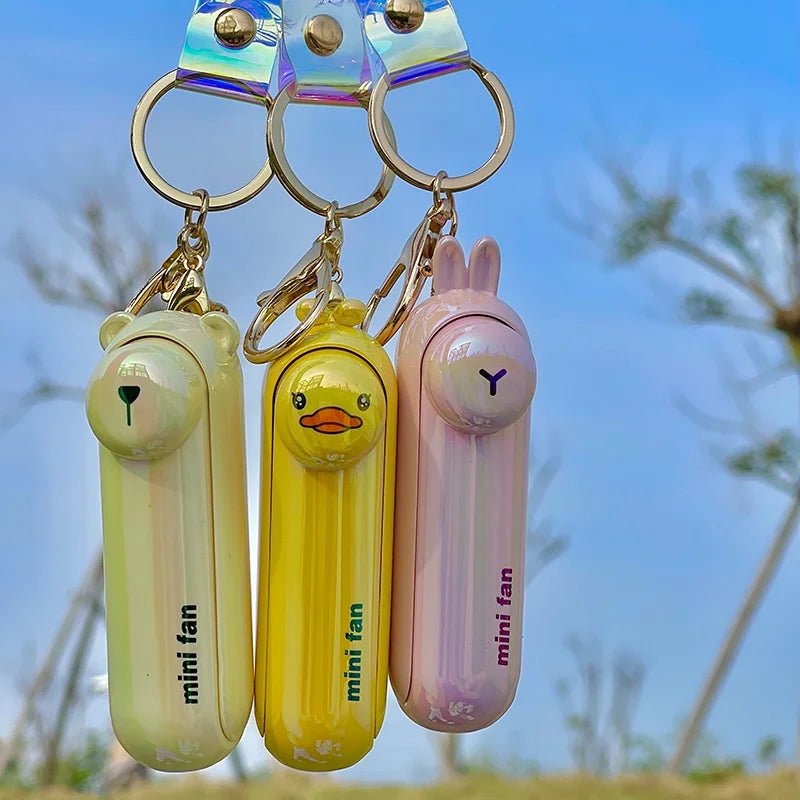 Cute Mini Fan Kipas Portable Hand Fold Bedside Office USB Charge Battery Table Desk Cooling - SS69