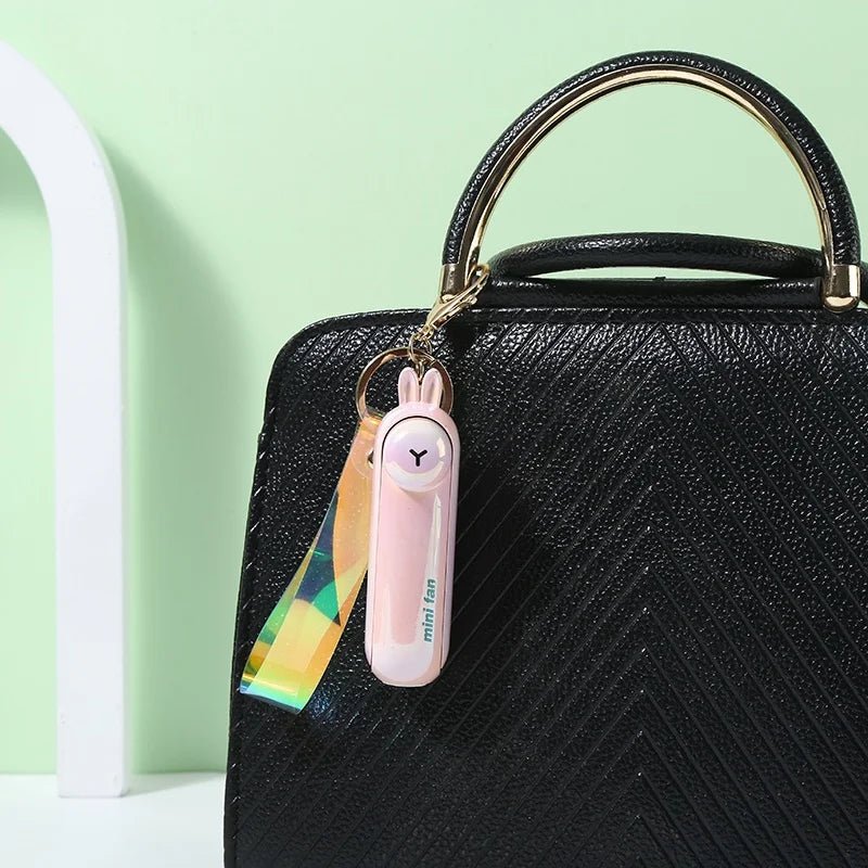 Cute Mini Fan Kipas Portable Hand Fold Bedside Office USB Charge Battery Table Desk Cooling - SS69