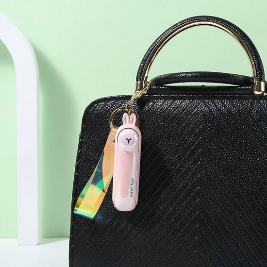 Cute Mini Fan Kipas Portable Hand Fold Bedside Office USB Charge Battery Table Desk Cooling - SS69