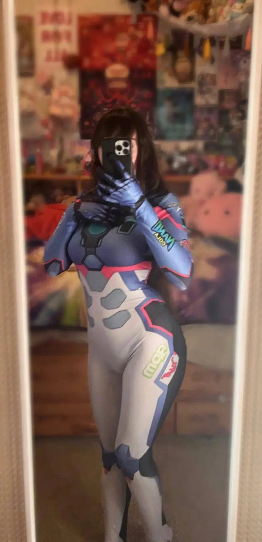 d.va Cosplay Costumes Superhero Zentai Suit dva Halloween Bodysuit Adults Kids - SS69