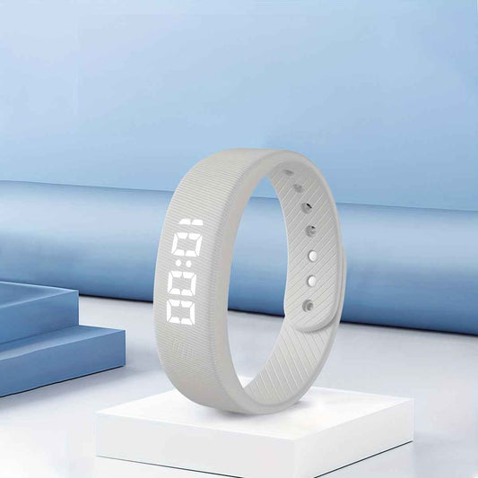 Silicone Sports Bracelet Display Bracelet for Men And Women, 30 Meters, Comfortable Silicone Strap Watch, Rechargeable Chronograph Sports Bracelet