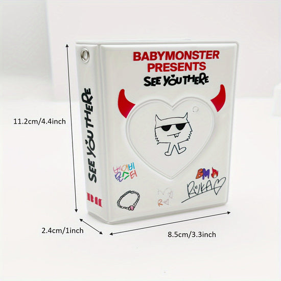 BABYMONSTER K-Pop Photocard Album - Faux Leather, Rectangular Storage for Rami, Ahyeon, Rora, Asa, Rukka, Chiquita, Pharita & More SS69