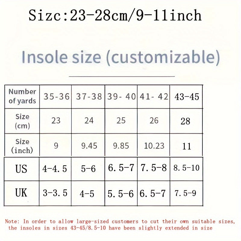 1pair Women'S Comfort Insoles, Soft Elastic Breathable Inserts, Customizable Size for Sports & Casual Shoes, Sweat-Absorbent, Pink - Available In Sizes 35-45 (9-10.63 Inches) SS69