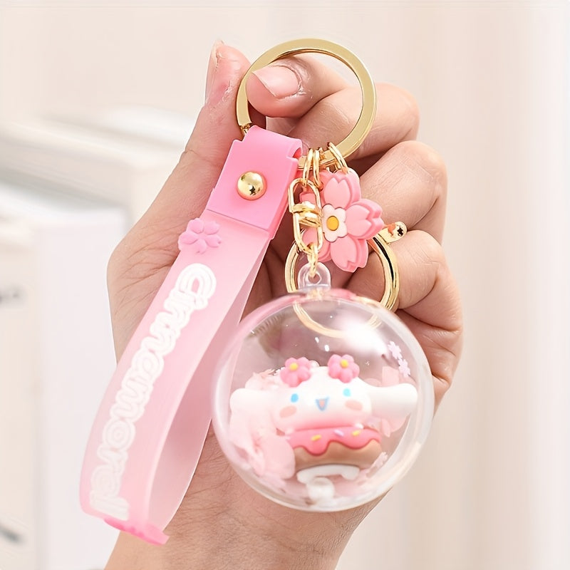 Genuine Sanrio Hello Kitty Resin Anime Doll Moon Keychain - Keychain & Keychain for Car Keys, Gifts for Bag Decorations, Daily Use, Collectibles, Fashion Accessories [] SS69 9.69 SAKURA DIARY - DONUTS
