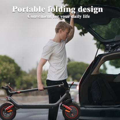 [Foldable|Electric] 500W Max Power Foldable Electric Scooter, Max 19 MPH & 20 Miles, 10'' Solid Tire, For Youngsters, College Student Scooter Enthusiasts SS69