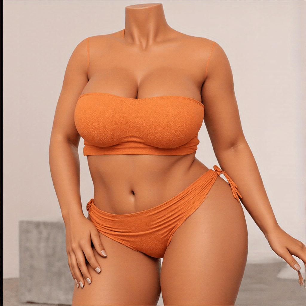 60.24-Inch Life Size Female Sex Doll - Soft Jelly Chest And Hips, TPE Material, Ultimate Pleasure Experience, No Need for Batteries, Orange Long Sleeved Top And Thong Design, Realistic Body Shape, Suitable for Adults to Play SS69 539.69 Wheatish Skin / 153cm/60.24in