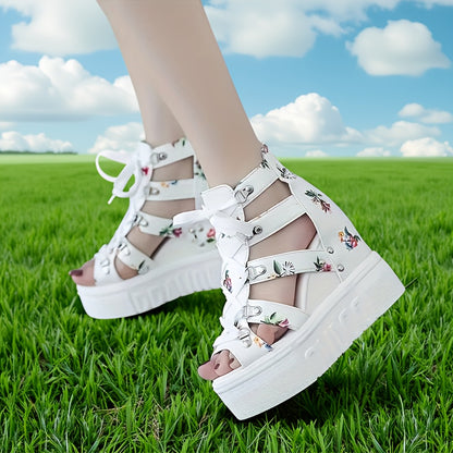 Elegant And Stylish Women'S Sandals with a Thick Sole, Designed for Comfort And Available in Larger Sizes.