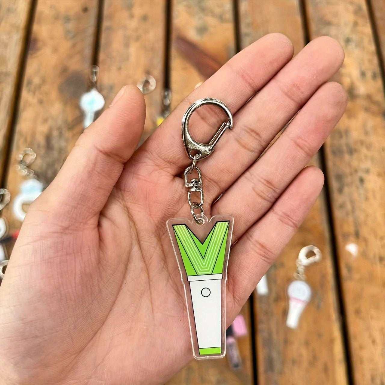 K-Pop Star Lightstick Keychain - Double-Sided Transparent Acrylic, Fashionable Accessory for Women & Girls SS69 7.69 WAYV