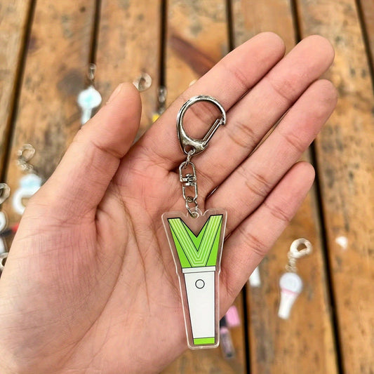 K-Pop Star Lightstick Keychain - Double-Sided Transparent Acrylic, Fashionable Accessory for Women & Girls SS69 7.69 WAYV