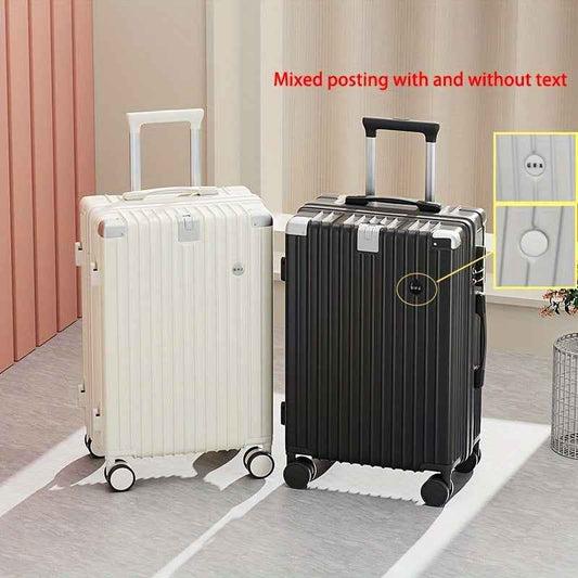 Christmas Gifts 20-Inch and Below Macaron Color Luggage with Cup Holder, USB Charging Port, Alloy Bumper Corners, Lightweight Carry-On Suitcase with Silent Spinner Wheels, TSA Lock, and Hook