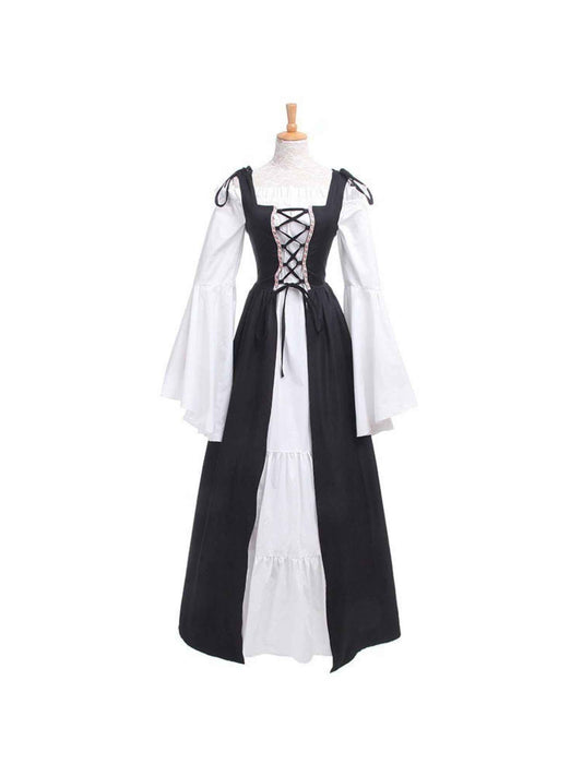 Women's Halloween Costume: Retro Court Two-Piece Gown, Medieval Drama/ Stage Performance Outfit, Halloween Costumes For Women, Costume Halloween, Costumes For Women, Halloween Costume Women, Halloween Costumes Women, Drama Re