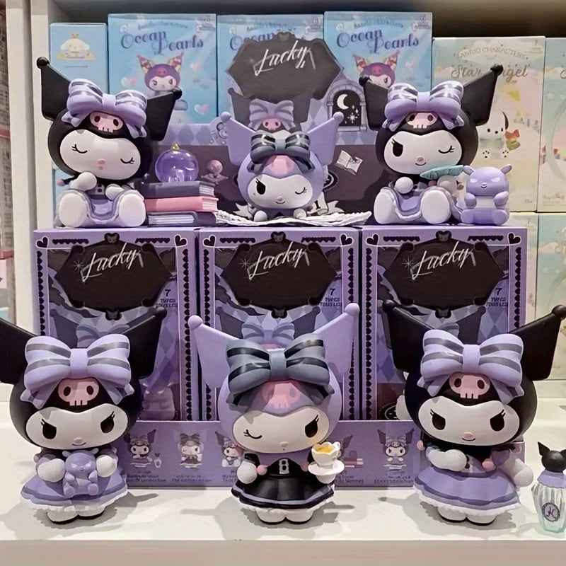 [Sanrio Kuromi Figures] Sanrio 6pcs Kuromi Figure Set - PVC Collectible Figures with Expressive Eyes, Dynamic Poses & Base - Perfect for Office, Home, Car Decor - Valentine's Day, Birthday Gifts, Playful Design, Detailed Scul