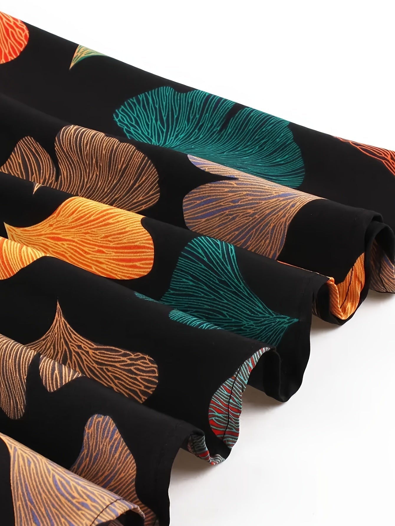 [Pink Floral Dress] Polyester Women's Pink Floral A-Line Dress - Long Sleeves, Round Neck, Machine Washable, Belt Detail, Perfect for Spring/Summer SS69