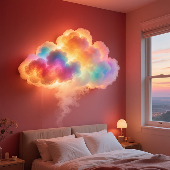 1pc BINDLAN DIY Cloud Lamp with RGBIC Music Sync & Thunder Cloud Effects, Adjustable Shape USB-Powered Mood Light for Bedroom Decor, Gaming Ambiance, TV Backlight - 3.3ft-9.9ft Options, Remote Control, Wireless/Infrared, Dimm SS69