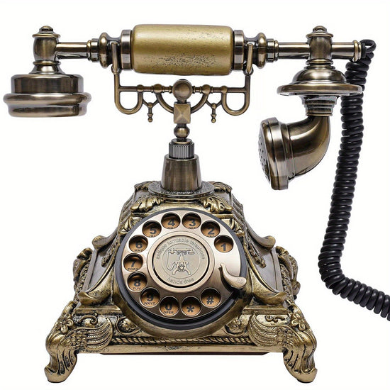[European Style Rotary Phone] European Style Old Fashioned Rotary Dial Phone - Antique Telephone Desk Phone SS69