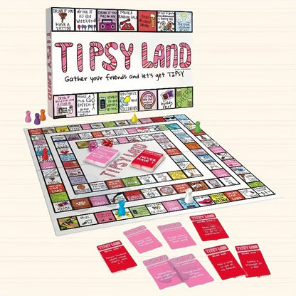 1pc Tispy Land Adult Party Game - 18+ Plastic Board Game for Singles, Girls' Nights & Holiday Celebrations (Christmas, Thanksgiving) - Fun Drinking Challenges & Interactive Activities SS69