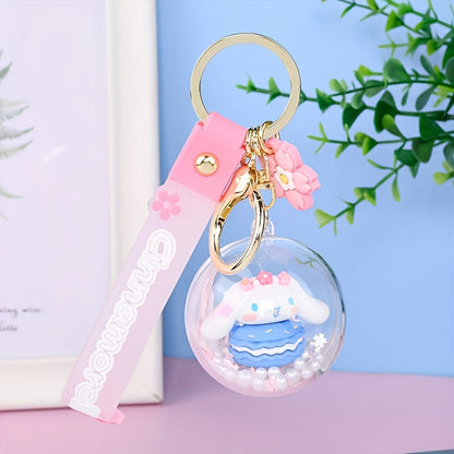 Genuine Sanrio Hello Kitty Resin Anime Doll Moon Keychain - Keychain & Keychain for Car Keys, Gifts for Bag Decorations, Daily Use, Collectibles, Fashion Accessories [] SS69 9.69 Big-eared Dog Sakura Diary-Macaron