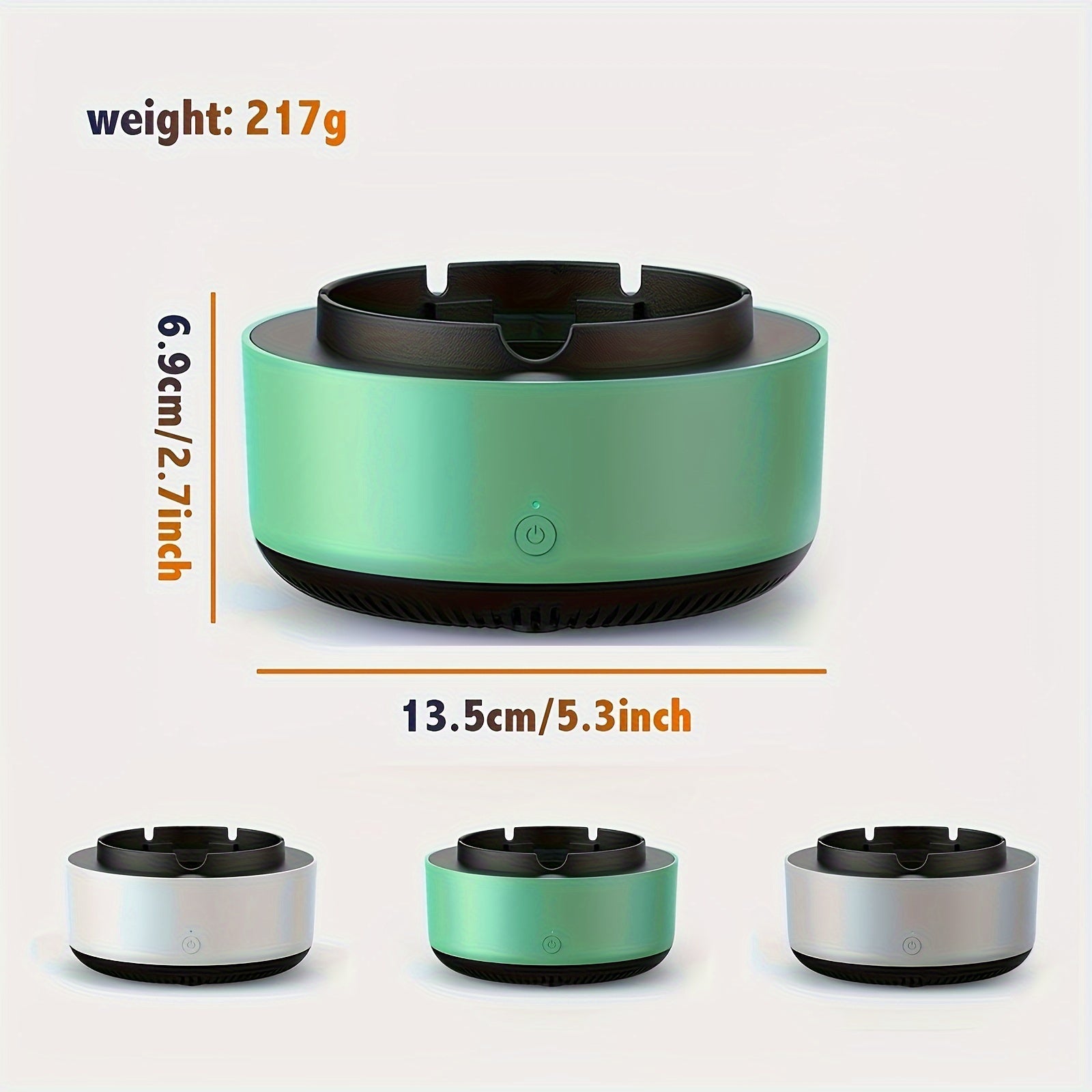 Intelligent Smokeless Ashtray, Reduce The Spread Of Second Hand Smoke, Batteries Not Included, Suitable for Home, Office, Outdoor, Household Appliances, Holiday Gifts, Birthday Gifts, Gifts for Friends, Easter Gifts, Car Asht SS69