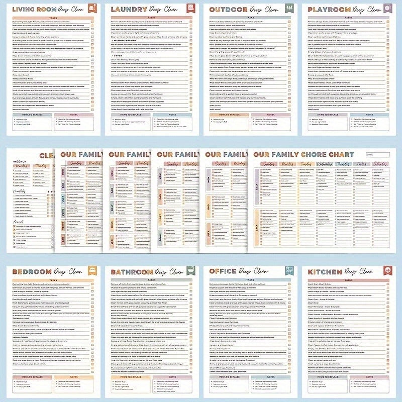 36 Page Attention Deficit Disorder Cleaning Plan Board - A Comprehensive Home Maintenance Organization Checklist Covering Daily, Periodic, Monthly, And Annual Tasks, with a Household Schedule SS69
