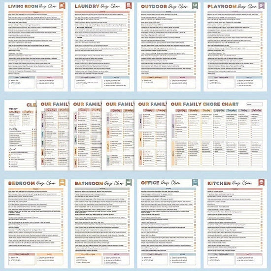 36 Page Attention Deficit Disorder Cleaning Plan Board - A Comprehensive Home Maintenance Organization Checklist Covering Daily, Periodic, Monthly, And Annual Tasks, with a Household Schedule SS69