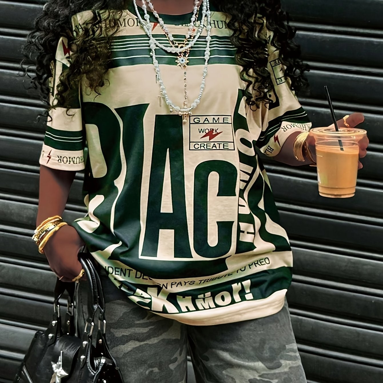 European And American Trendy Sports Style Round Neck Printed T-Shirt - SS69