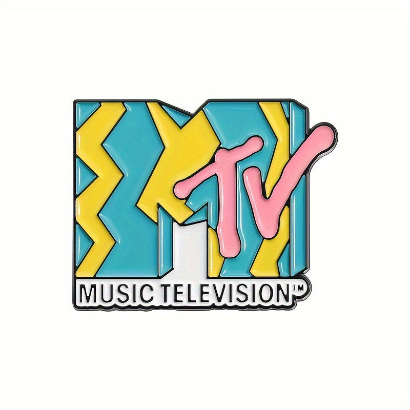 3pcs MTV Cartoon-Inspired Alloy Brooch Pins - Vibrant, Colorful Music Television Metal Badge Accessories, Cute and Versatile for Casual Attire SS69 6.69 QHXZ2413