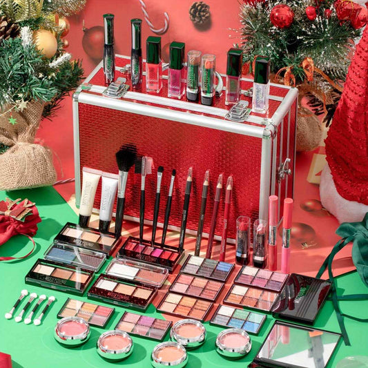 New Year Gift Cosmetic Set, Full for makeup Kit with Eyeshadow, Blush, Lipstick, Contour, Concealer, Eyeliner, Suitable for Makeup Artists and Beginners, Perfect Surprise for Friends and Family