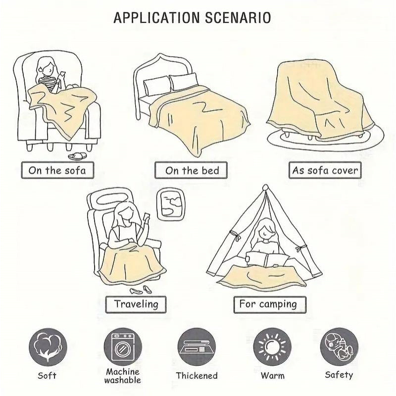 Only Murders in the Building" Cozy Flannel Throw Blanket - Soft, All-Season Polyester Blend with Unique Character Design, Perfect for Bed, Car, or Camping, Contemporary Style, Mixed Colors SS69