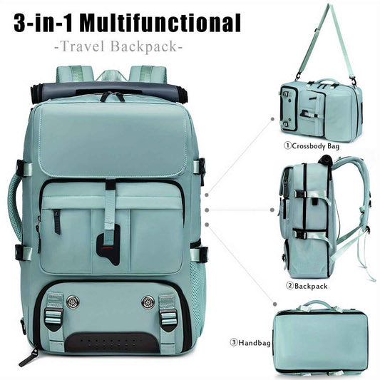 One Large Capacity Laptop Backpack, Designed for Both Men And Women, Featuring a Multifunctional Travel Design with a Compartment for Shoes, Ideal for Business Trips, Travel, College, Holiday Travel, Party Gifts, School Use