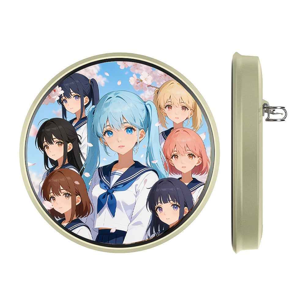 Creative Touch Screen Electronic Badges, Wearable Decorative Electronic Pins, Outdoor Decorative Badges, Content for Friend Search And Sharing, Matching Companions for Outdoor Socializing