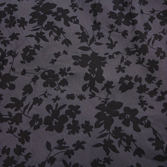 [Vintage Floral Dress] Floral Mesh Patchwork Long Dress - Slim Fit Vintage Style for Japanese and Korean Street Fashion SS69