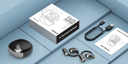 Real-Time Languages Smart AI Translation Earbuds - Translate In Real-Time, Providing Precise Simultaneous Interpretation to Eliminate Language Obstacles for Seamless Business Trips, Social Interactions, Education, Work, And C SS69