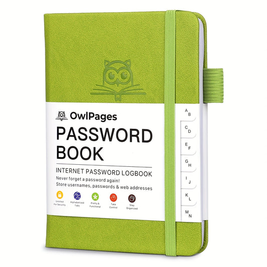 [Secure Password Book] Hardcover Password Book With Alphabetical Tabs | Password Keeper Notebooks For Seniors, Internet Password Logbook Journal, Address Organizer For Computer & Website Logins, Pocket Size SS69