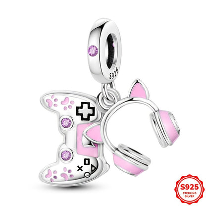 1pc 925 Silver Game Girl Pendant Suitable for Women's Bracelet Necklace Luxury Gift DIY Jewelry Making Exquisite Gift SS69 8.69 Hot543