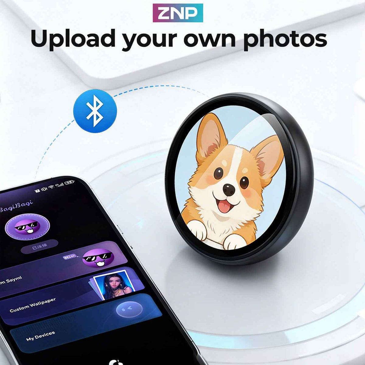 ZNP Z01 Saymi Intelligent Translation Machine Supports 60 Languages, Accurate Translation, Foreign Language Learning, AI Assistant, Battery Life Of 24 Days, Large Capacity+Phone Holder
