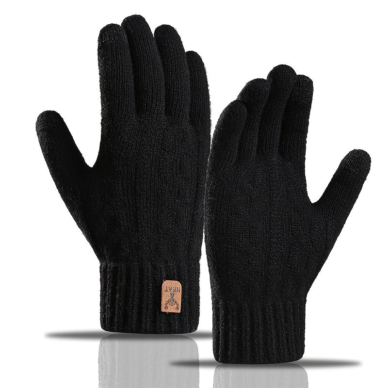 2pcs Alpaca Gloves - Touchscreen Compatible Winter Warmth, Stretch Closure & Non- Shell, Hand Washable - Soft for Office, Cycling, Travel & Festivals - Cozy Cold Weather Gloves for Men & Women (Autumn/Winter) - Ideal for Smar SS69 12.69 Black / XXS