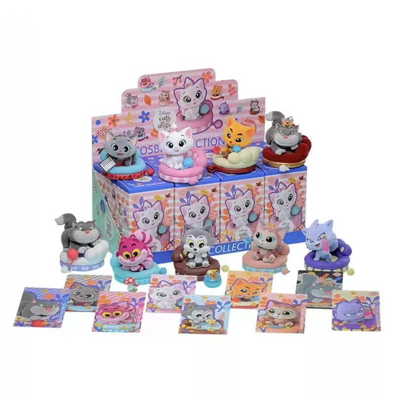 Disney Cat Party Cosbi Blind Box Cute Marie Cat Lucifer Fluffy Q - Version Anime Figure Collection Model Decor Toy Christmas Gifts - SS69