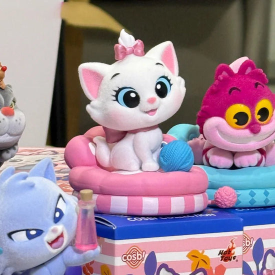 Disney Cat Party Cosbi Blind Box Cute Marie Cat Lucifer Fluffy Q - Version Anime Figure Collection Model Decor Toy Christmas Gifts - SS69