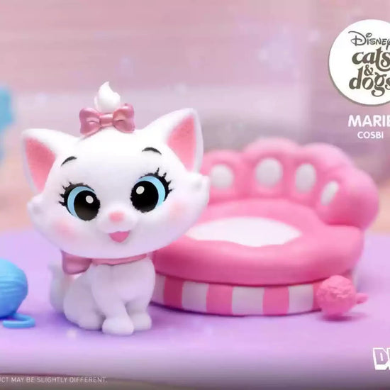Disney Cat Party Cosbi Blind Box Cute Marie Cat Lucifer Fluffy Q - Version Anime Figure Collection Model Decor Toy Christmas Gifts - SS69